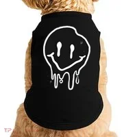 Melting Black And White Smile Face Doggie Tank thumb 0