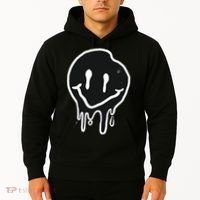 Melting Black And White Smile Face Hoodie thumb 2