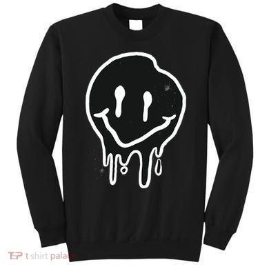 Melting Black And White Smile Face Sweatshirt