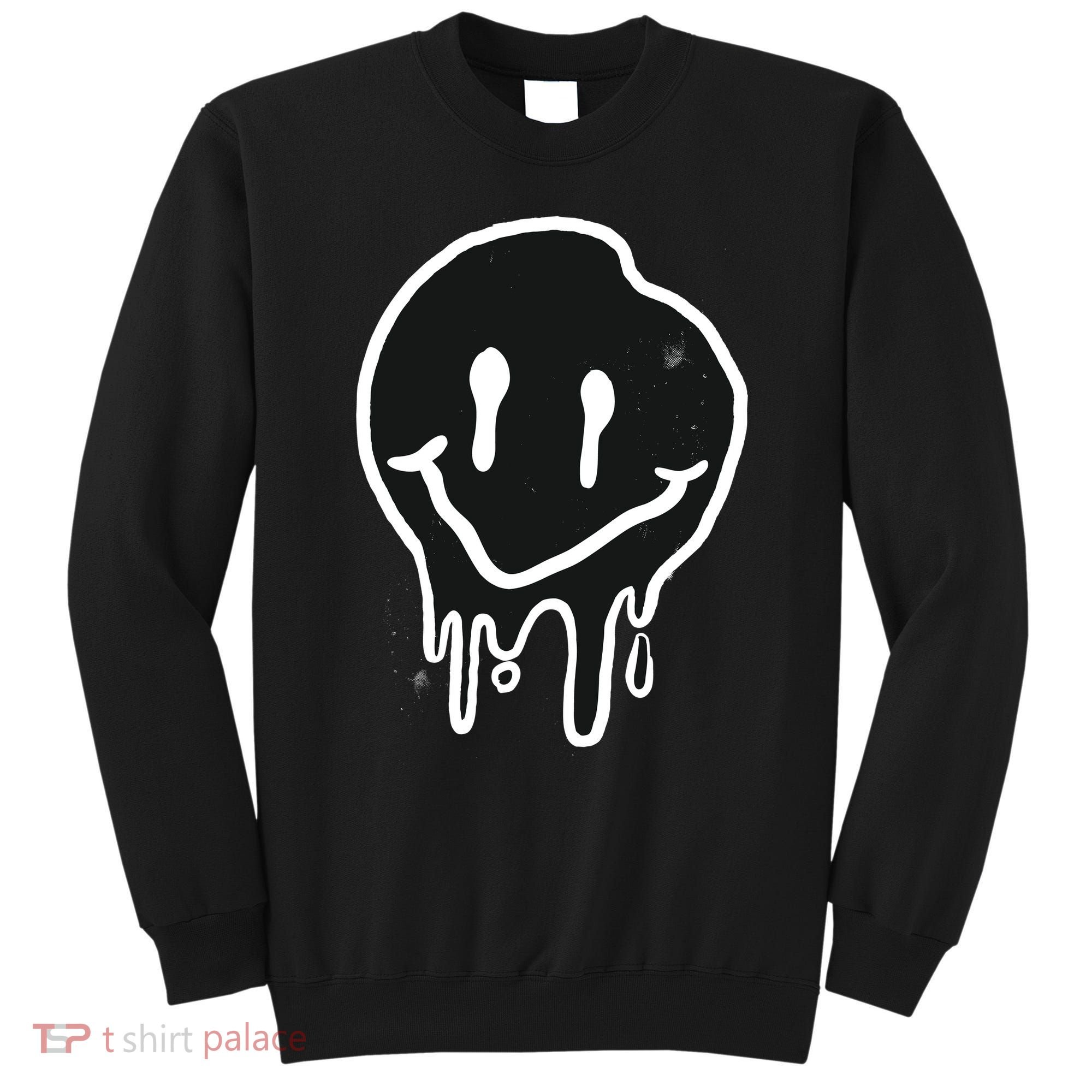 Melting Black And White Smile Face Sweatshirt