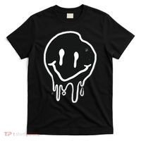 Melting Black And White Smile Face T-Shirt thumb 0