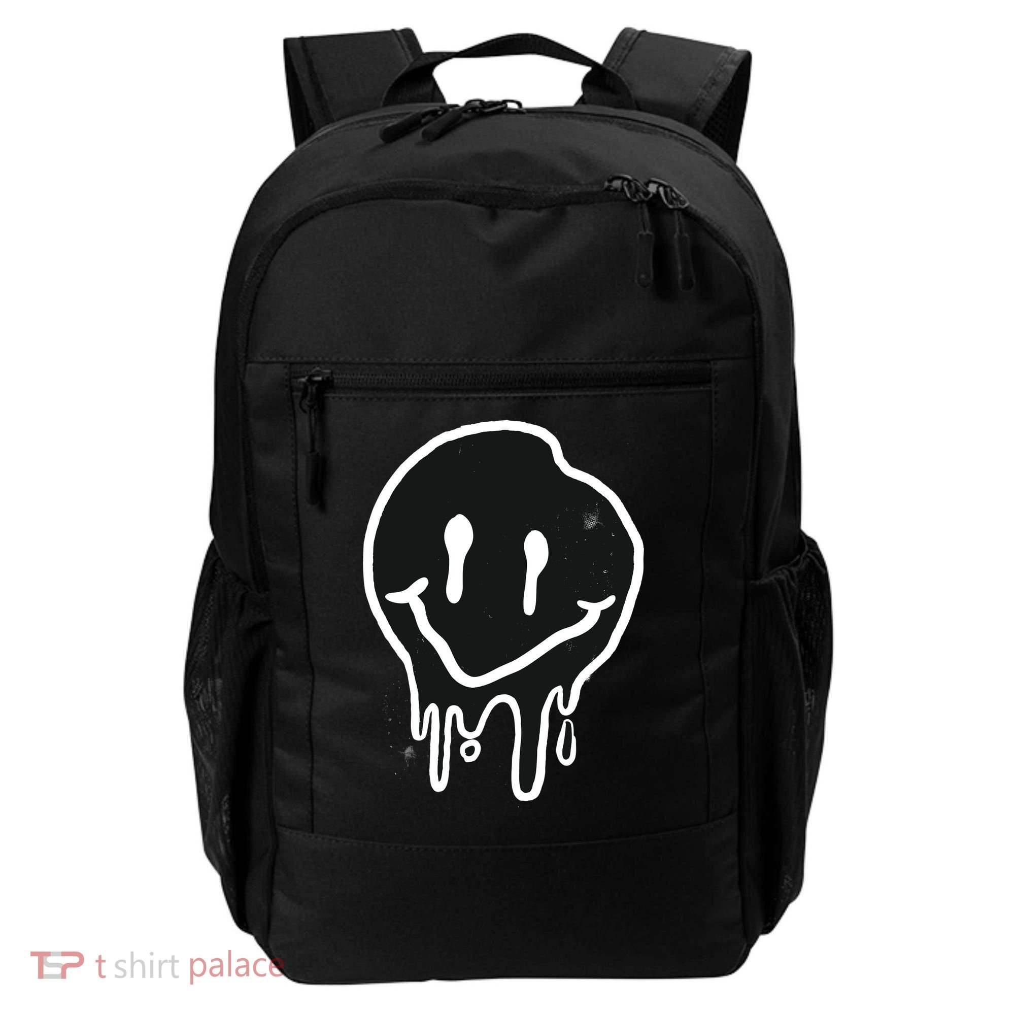 Melting Black And White Smile Face Backpack