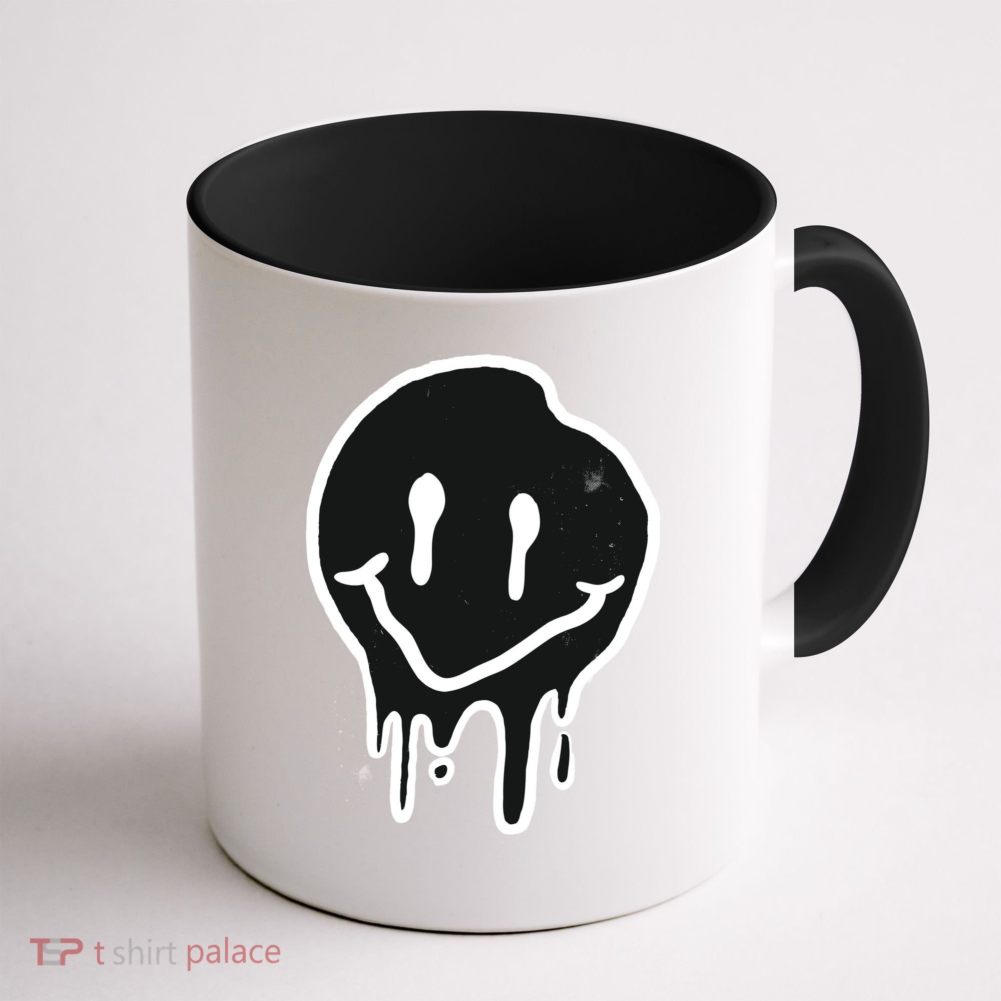 Melting Black And White Smile Face Coffee Mug