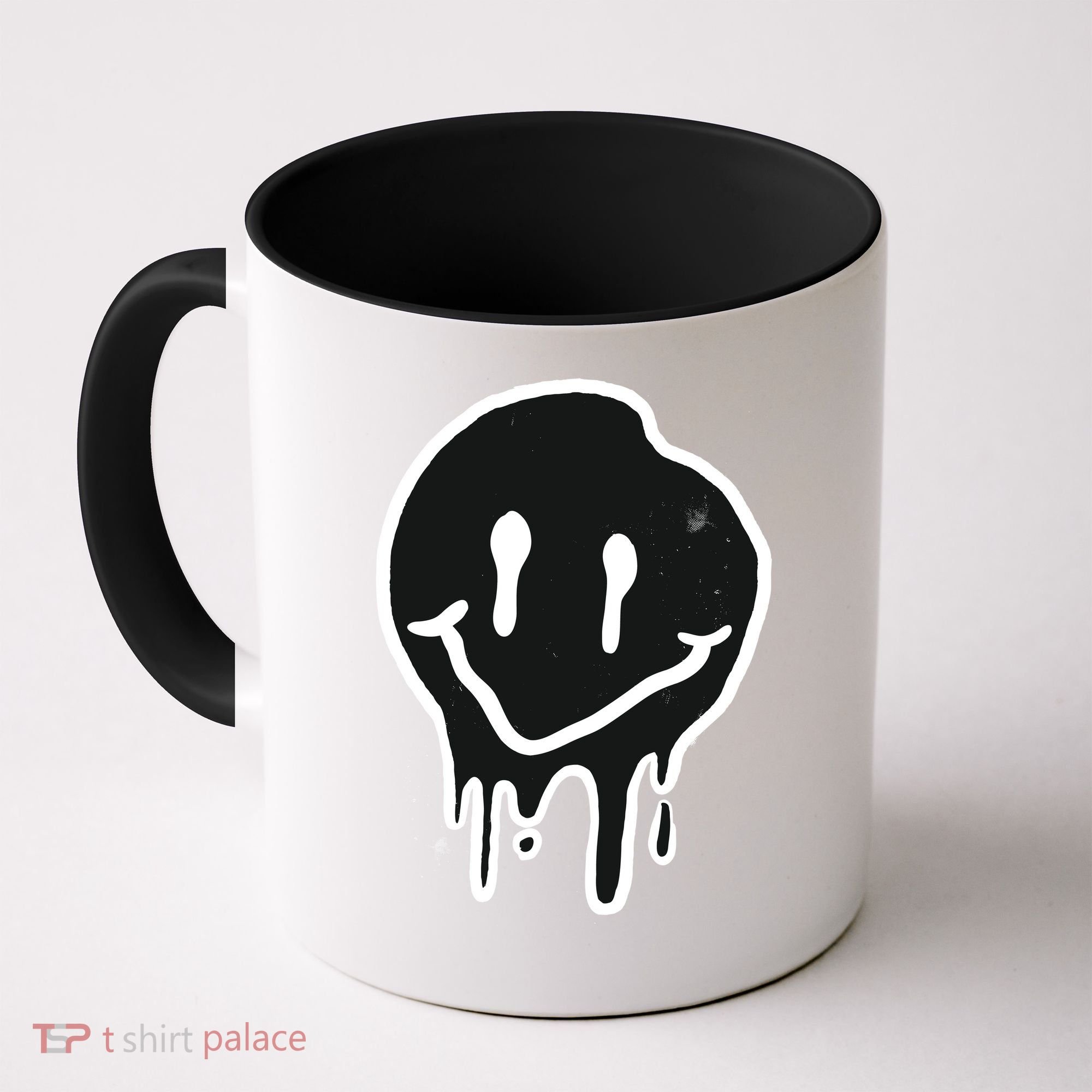Melting Black And White Smile Face Coffee Mug