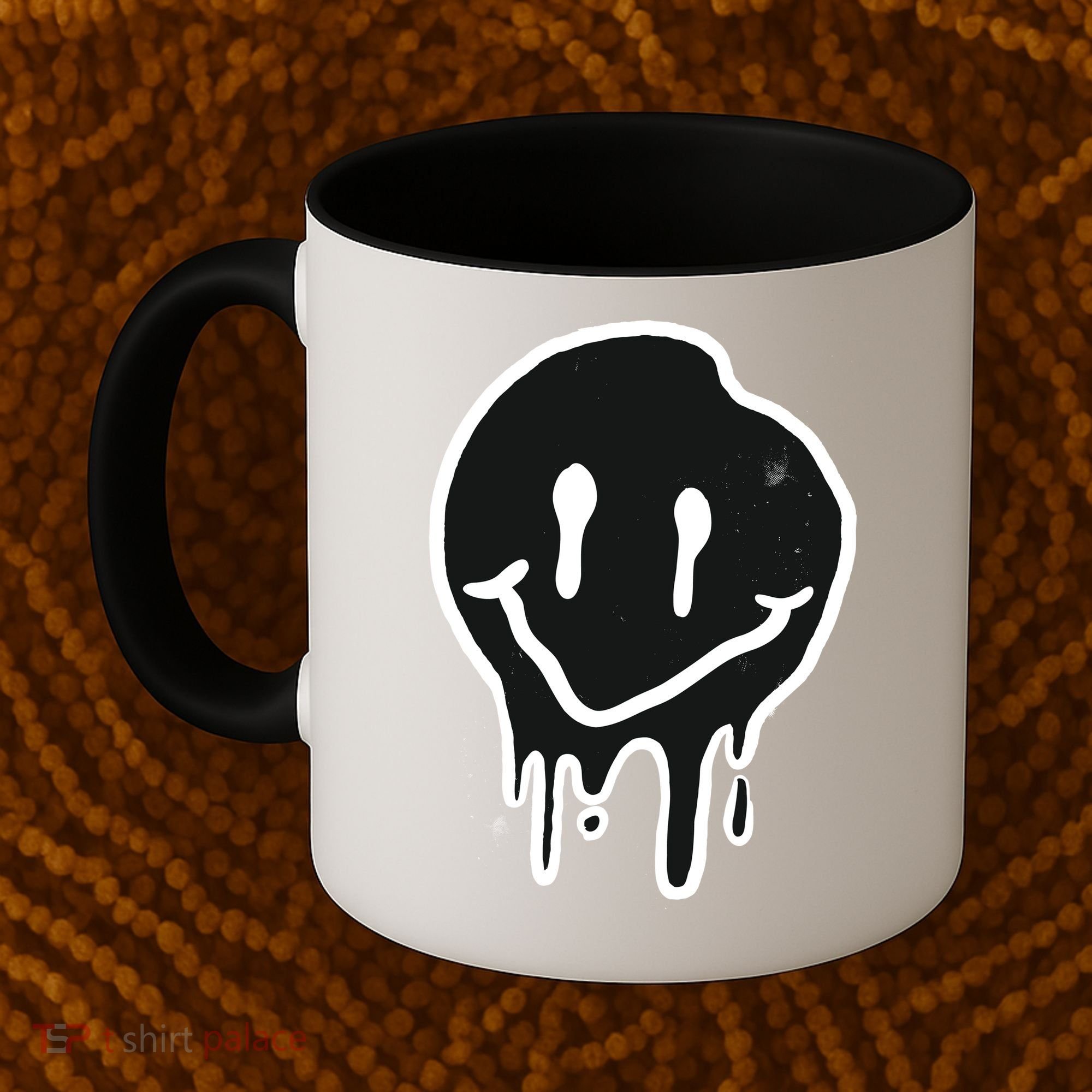 Melting Black And White Smile Face Coffee Mug