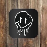 Melting Black And White Smile Face Coaster thumb 0