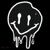 Melting Black And White Smile Face Coaster thumb 2
