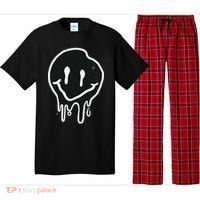 Melting Black And White Smile Face Pajama Set thumb 0