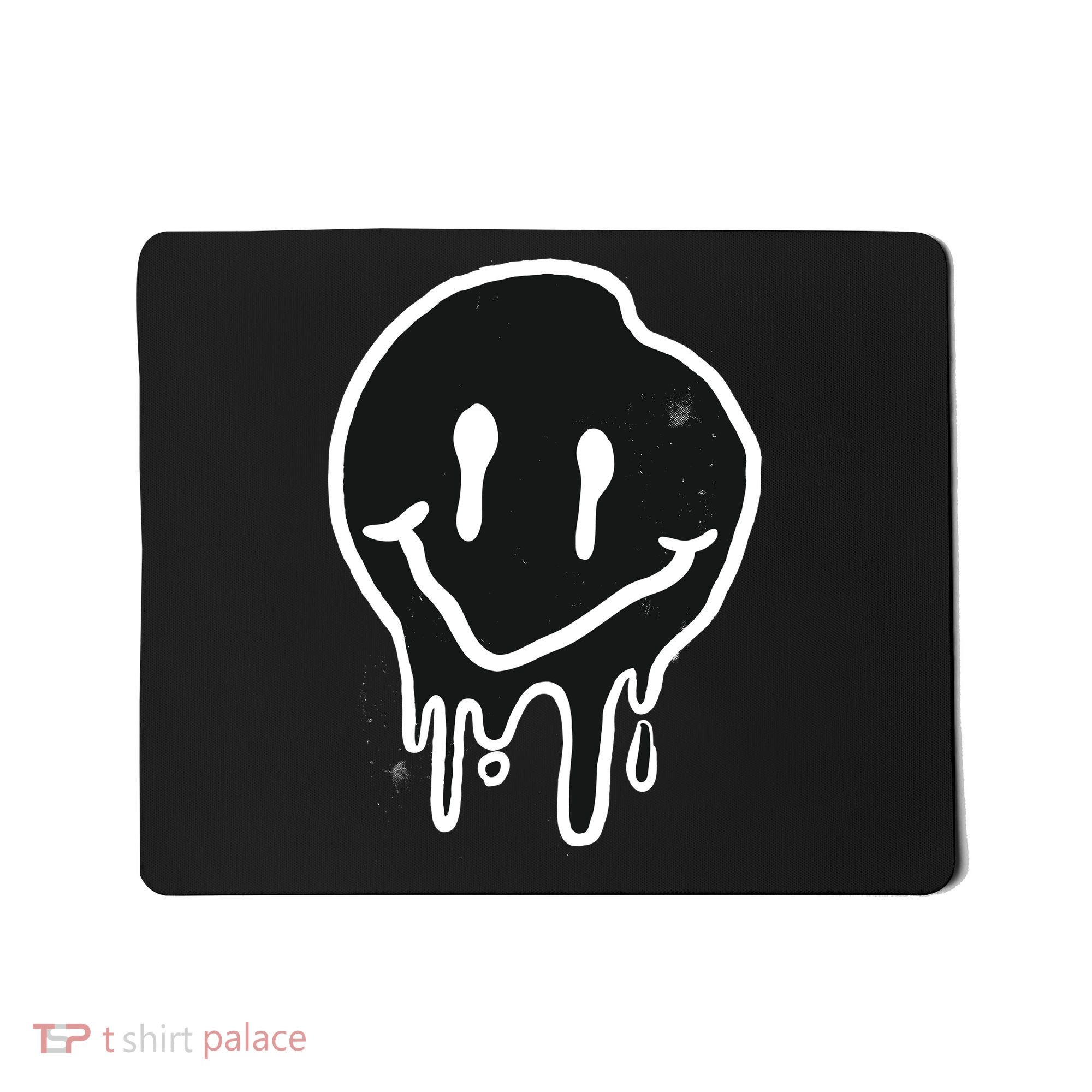 Melting Black And White Smile Face Mousepad