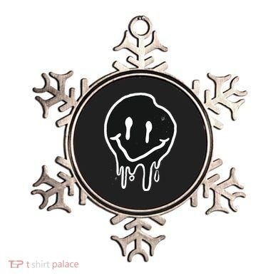 Melting Black And White Smile Face Ornament