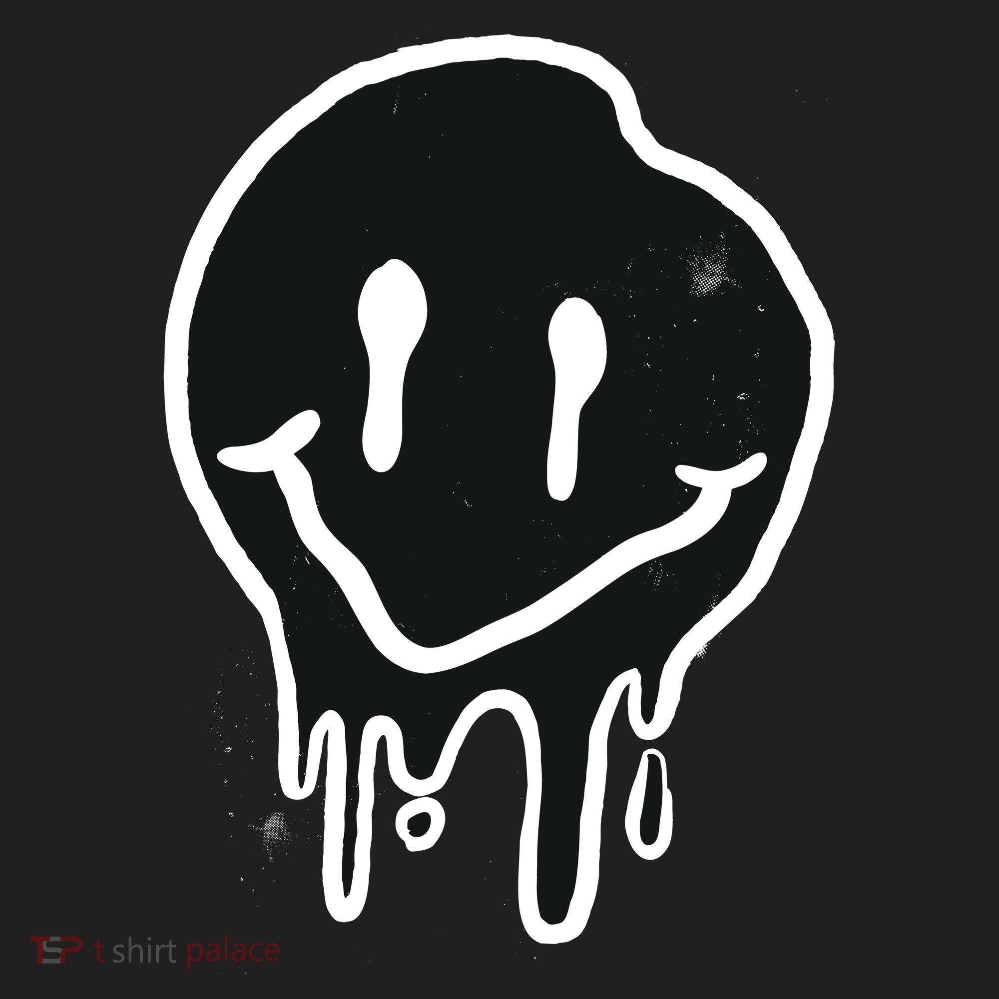 Melting Black And White Smile Face Hat