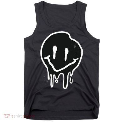 Melting Black And White Smile Face Tank Top