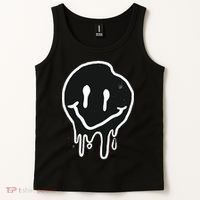 Melting Black And White Smile Face Tank Top thumb 2