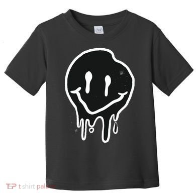 Melting Black And White Smile Face Toddler T-Shirt