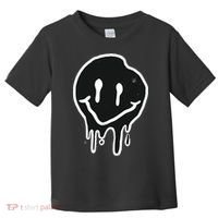 Melting Black And White Smile Face Toddler T-Shirt thumb 0