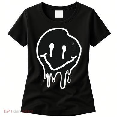 Melting Black And White Smile Face Women's T-Shirt