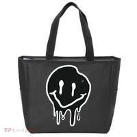 Melting Black And White Smile Face Tote Bag thumb 0