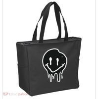 Melting Black And White Smile Face Tote Bag thumb 2