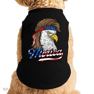 Merica Eagle Mullet 4th Of July American Flag Gift Doggie Tank