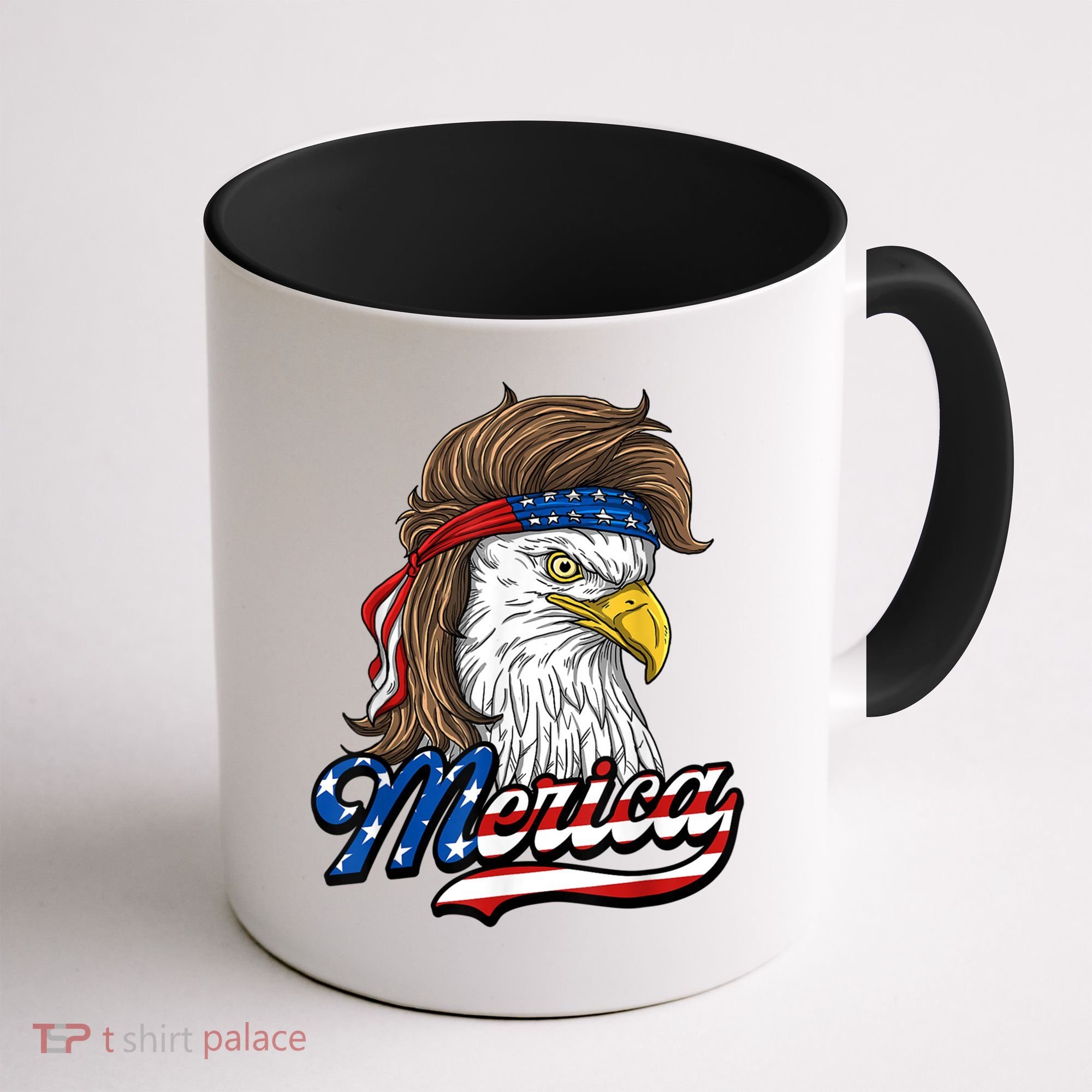 Merica Eagle Mullet 4th Of July American Flag Gift Coffee Mug