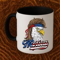 Merica Eagle Mullet 4th Of July American Flag Gift Coffee Mug thumb 2