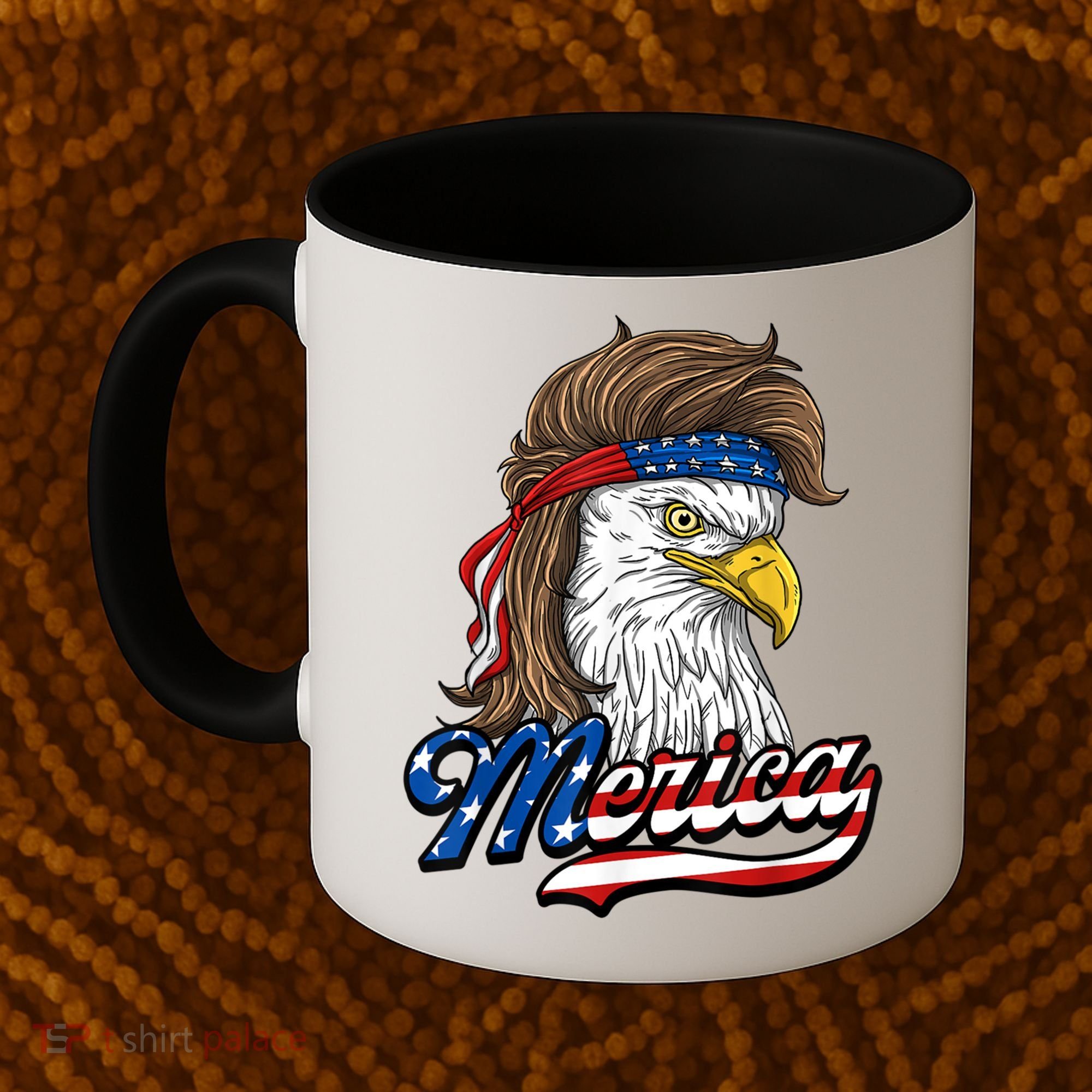 Merica Eagle Mullet 4th Of July American Flag Gift Coffee Mug