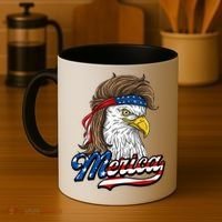 Merica Eagle Mullet 4th Of July American Flag Gift Coffee Mug thumb 4