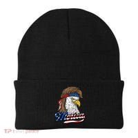 Merica Eagle Mullet 4th Of July American Flag Gift Beanie thumb 0
