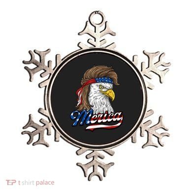 Merica Eagle Mullet 4th Of July American Flag Gift Ornament