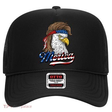 Merica Eagle Mullet 4th Of July American Flag Gift Hat