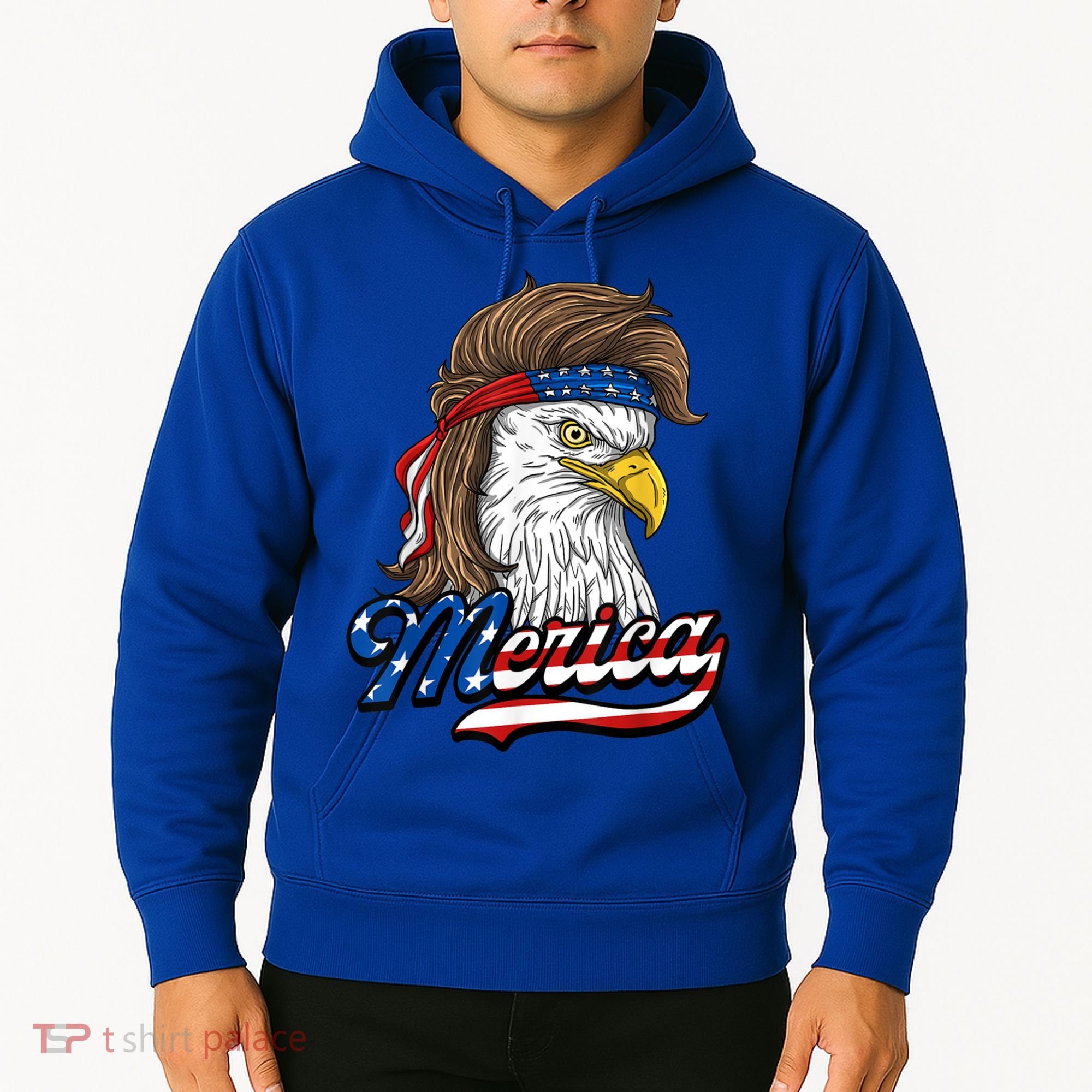 Merica Eagle Mullet 4th Of July American Flag Gift Hoodie