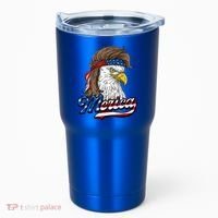 Merica Eagle Mullet 4th Of July American Flag Gift Tumbler thumb 0