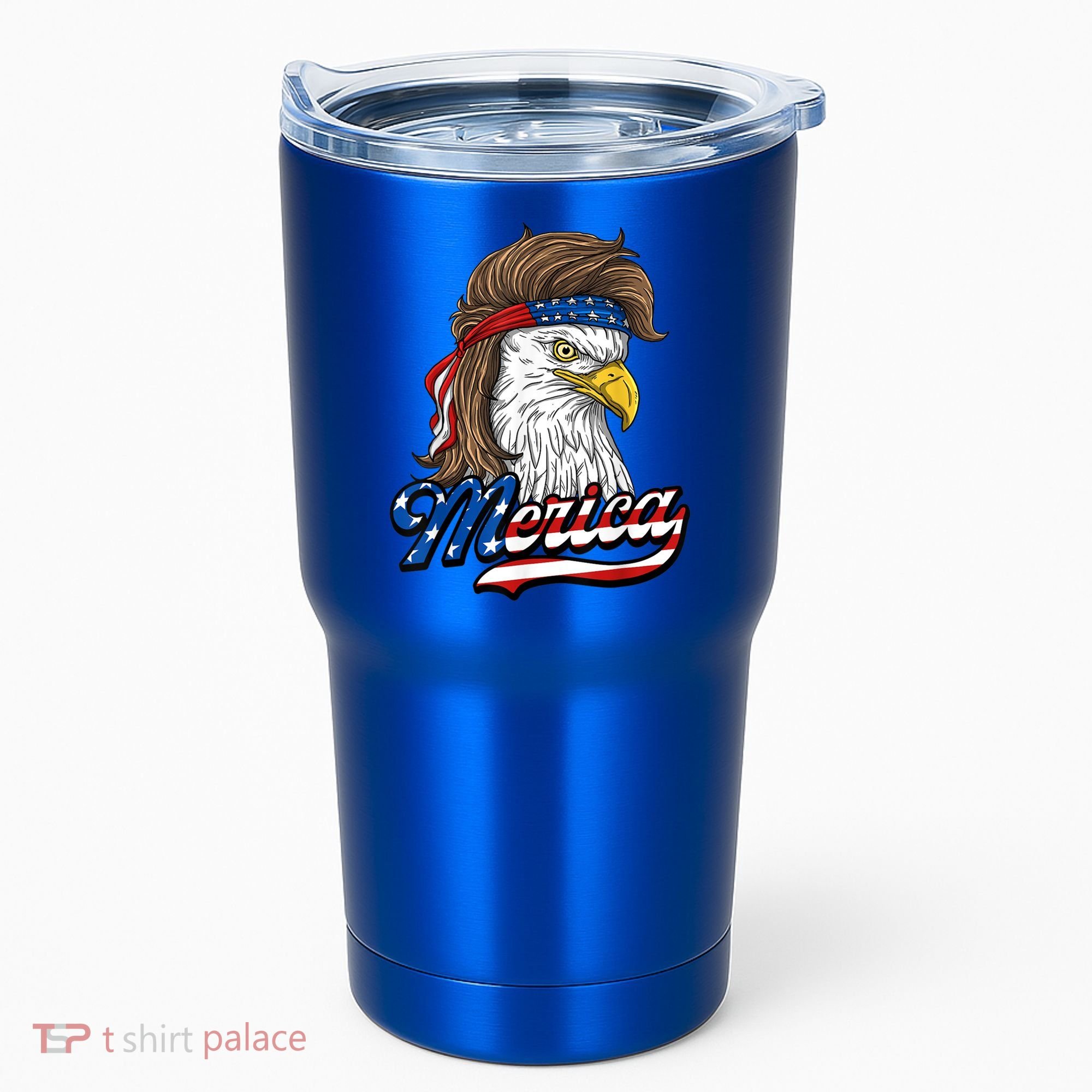 Merica Eagle Mullet 4th Of July American Flag Gift Tumbler