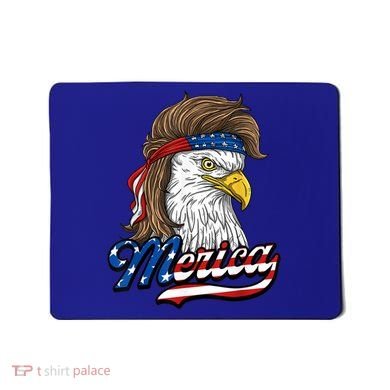 Merica Eagle Mullet 4th Of July American Flag Gift Mousepad