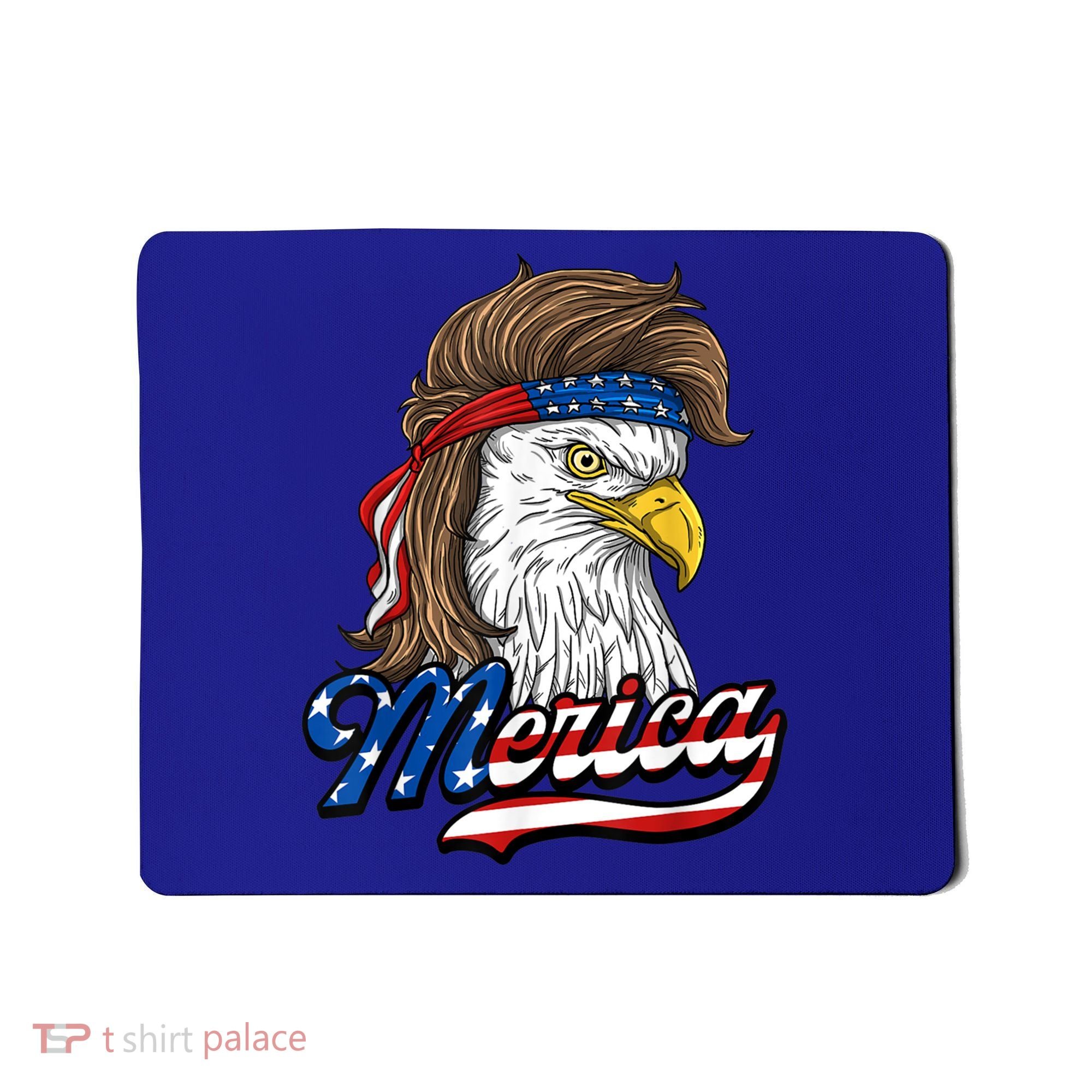 Merica Eagle Mullet 4th Of July American Flag Gift Mousepad