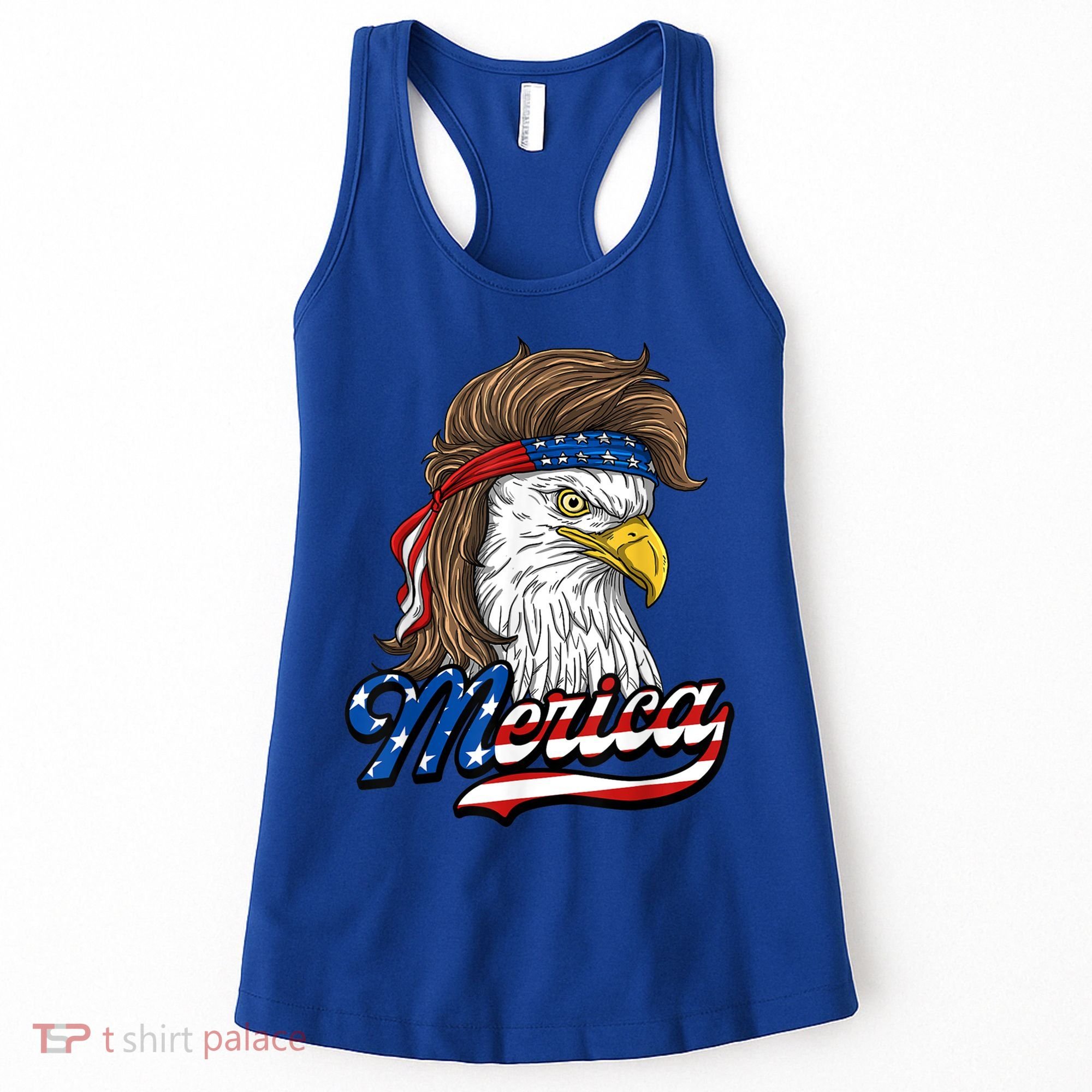 Merica Eagle Mullet 4th Of July American Flag Gift Women's Tank Top