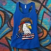 Merica Eagle Mullet 4th Of July American Flag Gift Women's Tank Top thumb 3