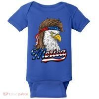 Merica Eagle Mullet 4th Of July American Flag Gift Baby Bodysuit thumb 0