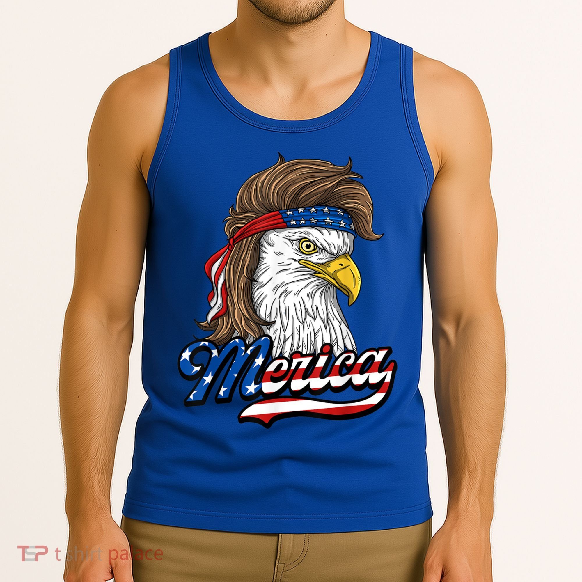 Merica Eagle Mullet 4th Of July American Flag Gift Tank Top