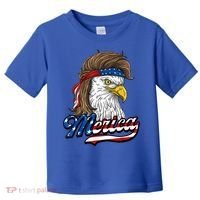 Merica Eagle Mullet 4th Of July American Flag Gift Toddler T-Shirt thumb 0