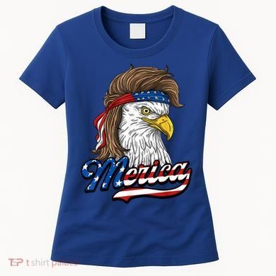 Merica Eagle Mullet 4th Of July American Flag Gift Women's T-Shirt