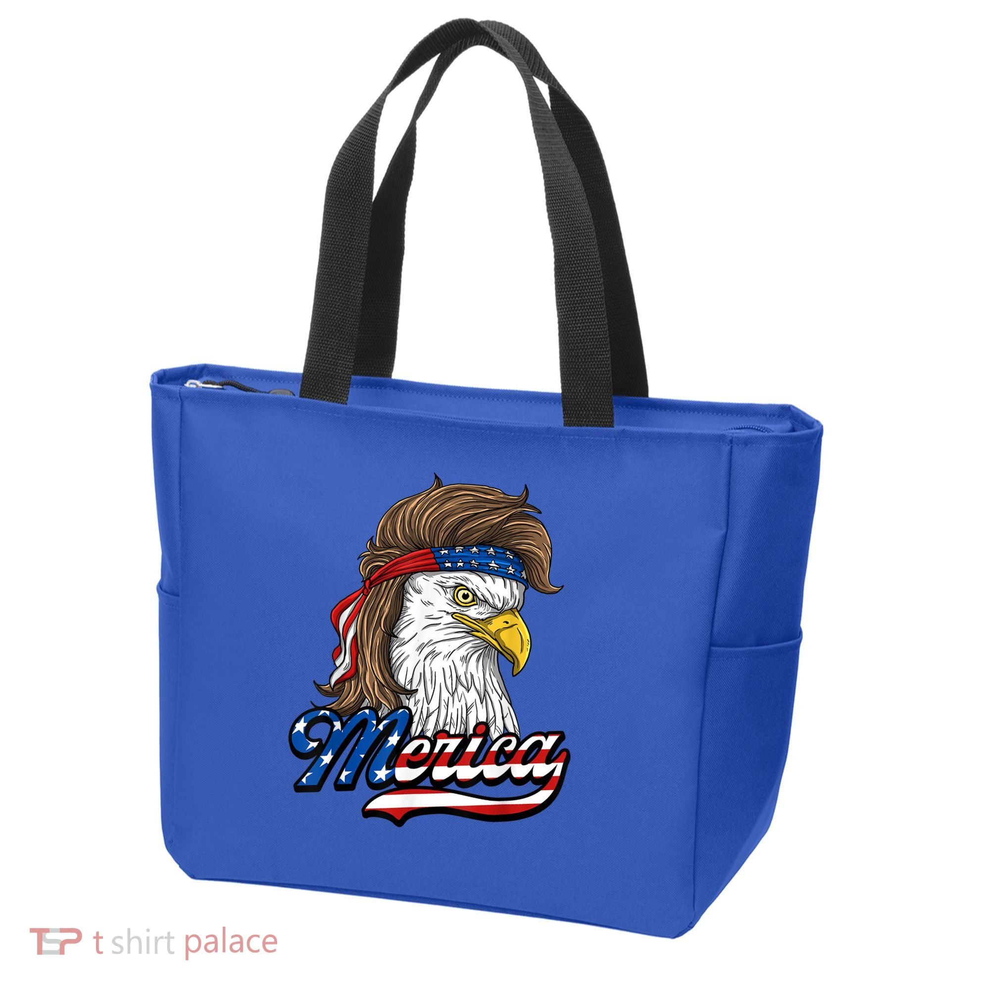 Merica Eagle Mullet 4th Of July American Flag Gift Tote Bag