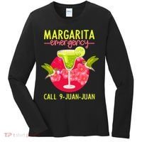 Margarita Emergency Mexican Fiesta Funny Cinco De Mayo Women's Long Sleeve Shirt thumb 0
