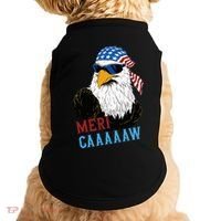 Mericaaaaaw Eagle Mullet Usa American Flag Doggie Tank thumb 0