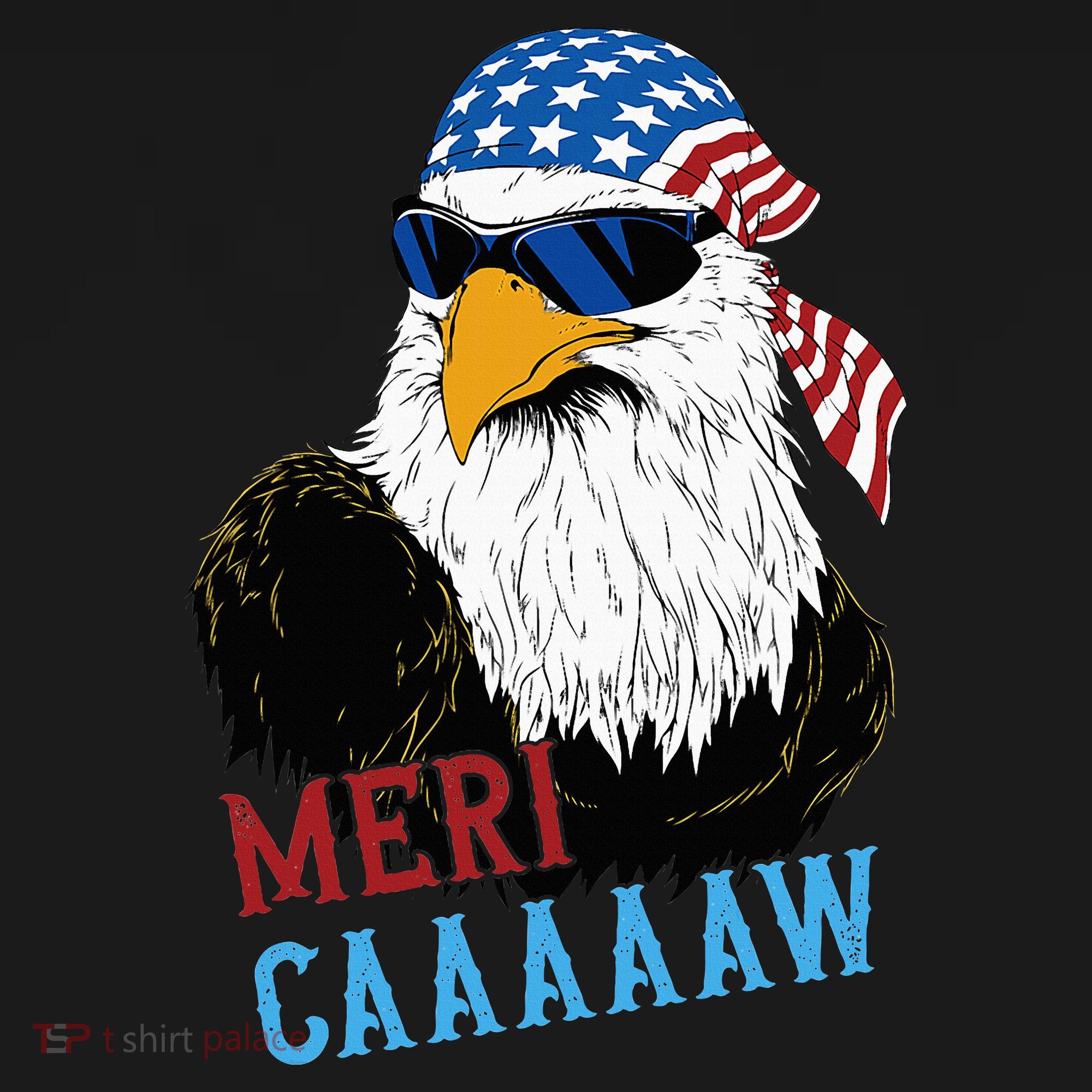Mericaaaaaw Eagle Mullet Usa American Flag USA-Made Doggie Bandana