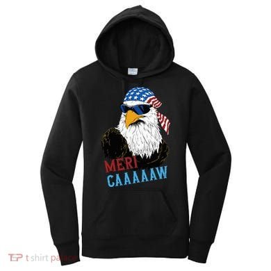 Mericaaaaaw Eagle Mullet Usa American Flag Women's Hoodie