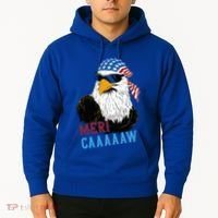 Mericaaaaaw Eagle Mullet Usa American Flag Hoodie thumb 2
