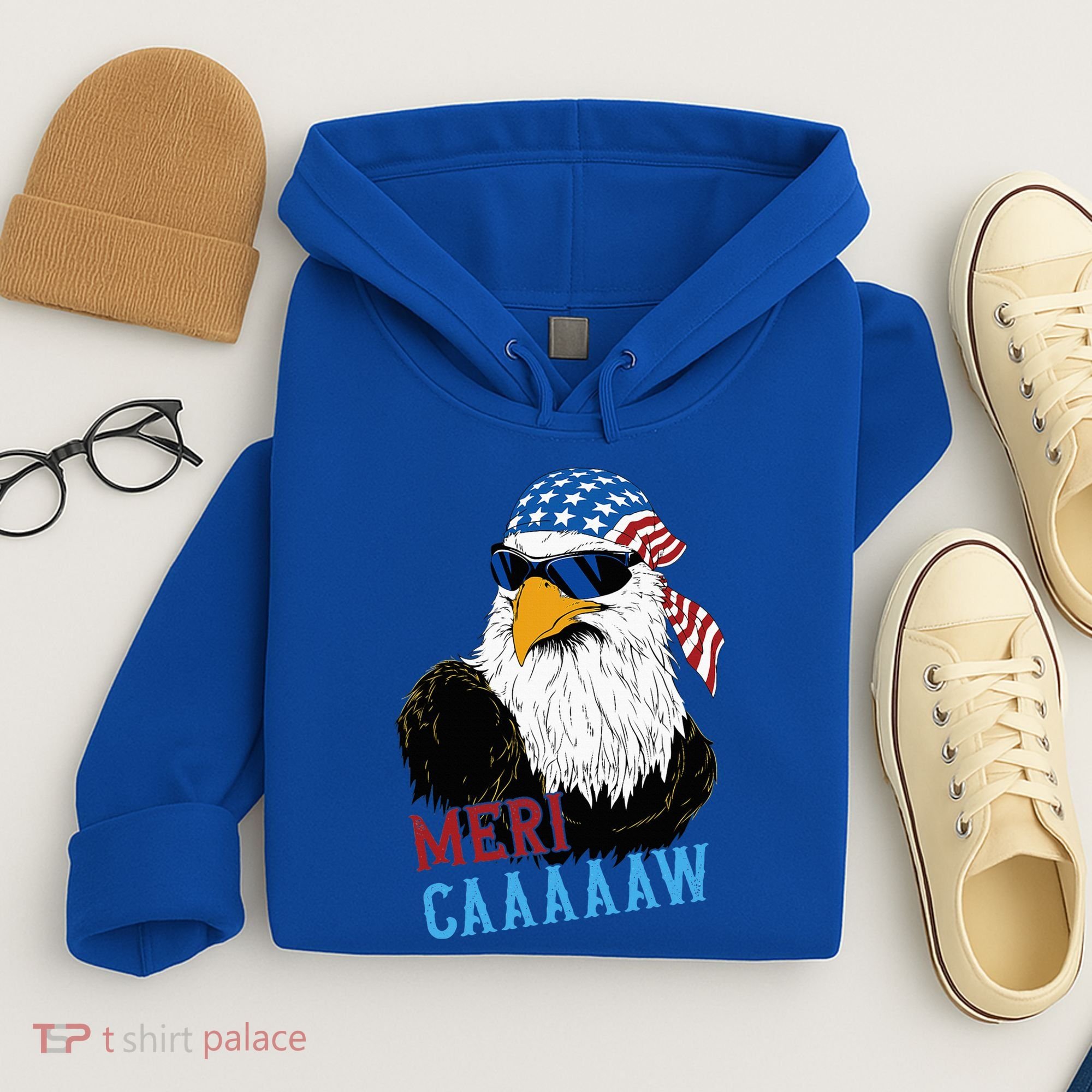 Mericaaaaaw Eagle Mullet Usa American Flag Hoodie