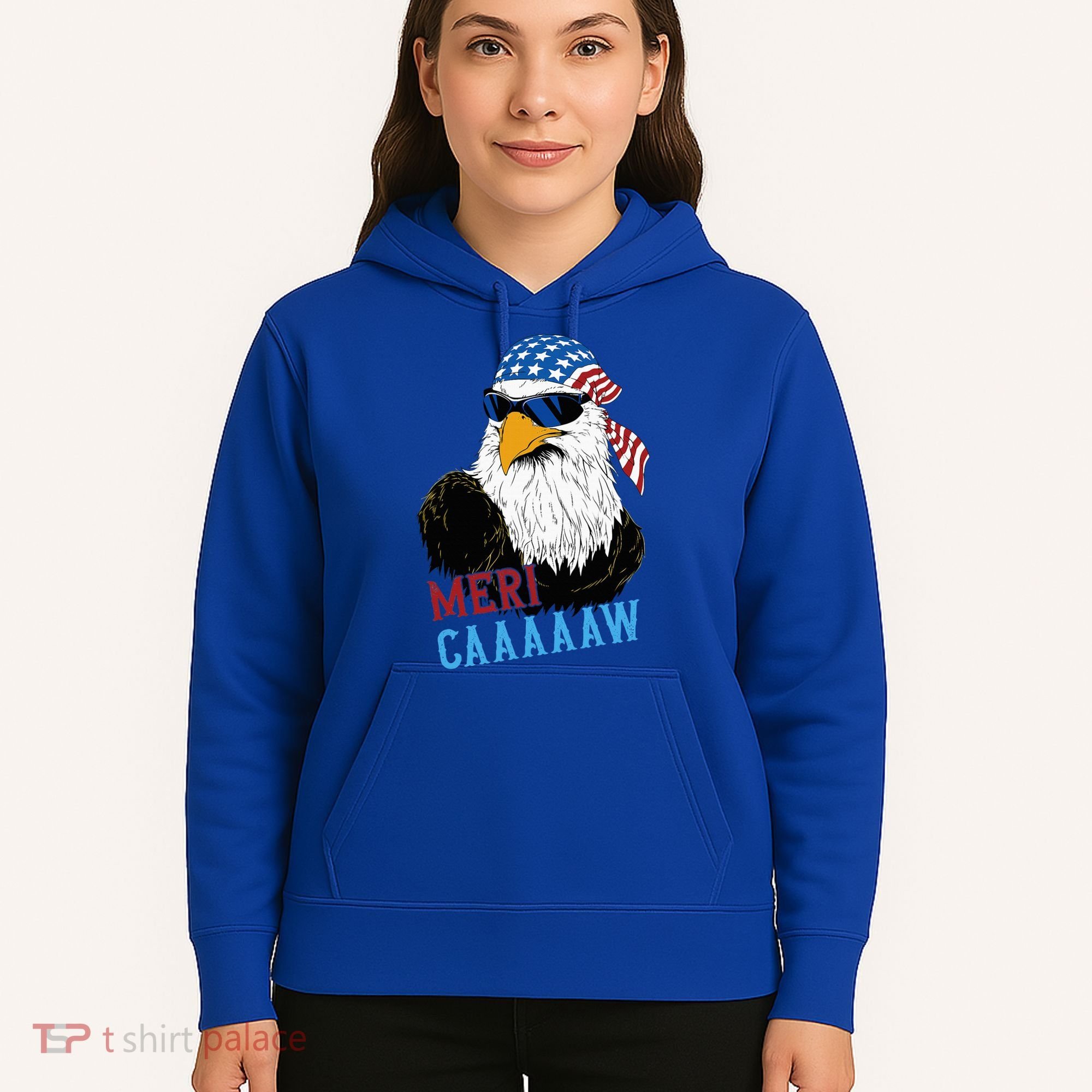 Mericaaaaaw Eagle Mullet Usa American Flag Hoodie