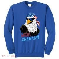 Mericaaaaaw Eagle Mullet Usa American Flag Sweatshirt thumb 0